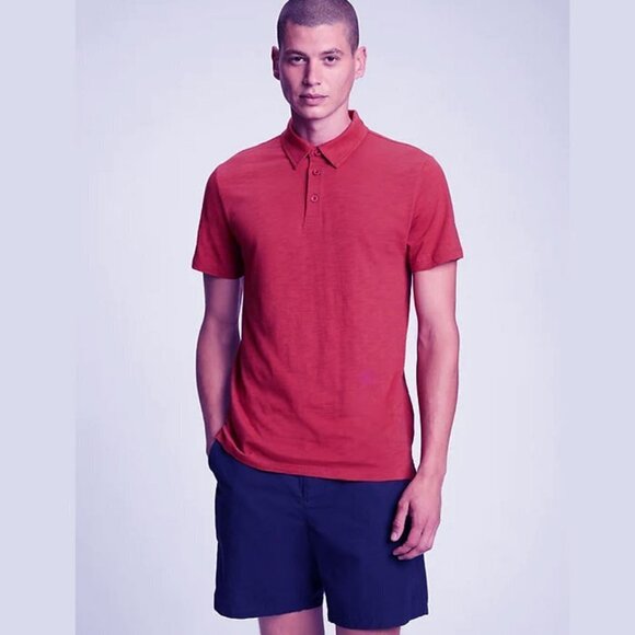 GAP Men's Red Lived-in Polo Shirt - Size Large - NWT - Picture 1 of 4